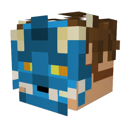 kaasjoch Minecraft avatar head, 3D render