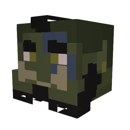 kaaskiipa Minecraft avatar head, 3D render