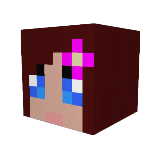 kaasutii Minecraft avatar head, 3D render