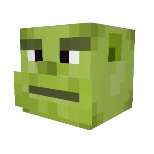 kaasxo Minecraft avatar head, 3D render