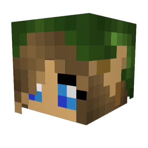 kab_E34 Minecraft avatar head, 3D render