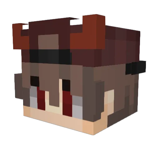 kabekplay Minecraft avatar head, 3D render