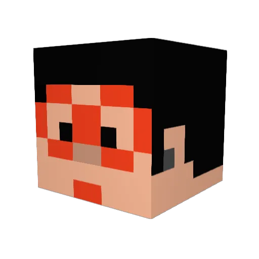 kabigonbe Minecraft avatar head, 3D render