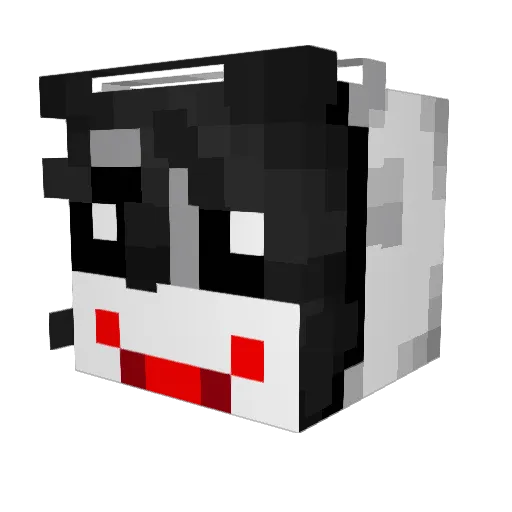 kaboomoo Minecraft avatar head, 3D render