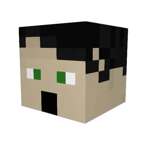kaboomsma Minecraft avatar head, 3D render