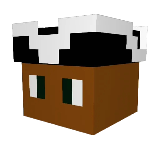 kaborong Minecraft avatar head, 3D render