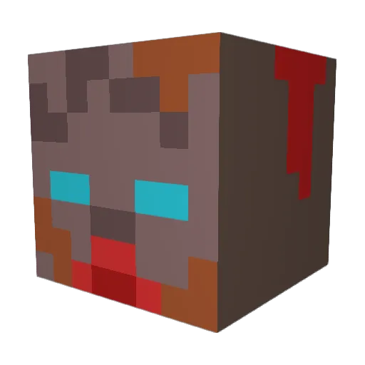 kabouterpoop Minecraft avatar head, 3D render