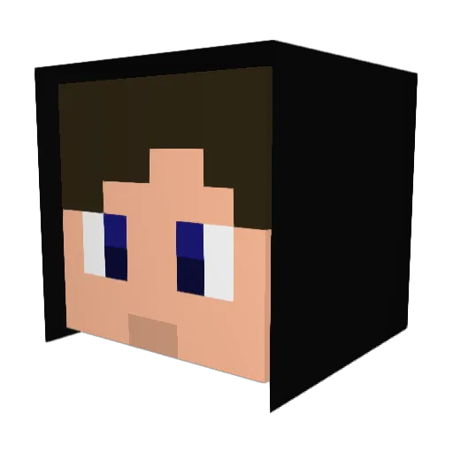 kabryo Minecraft avatar head, 3D render