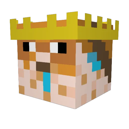 kac24 Minecraft avatar head, 3D render