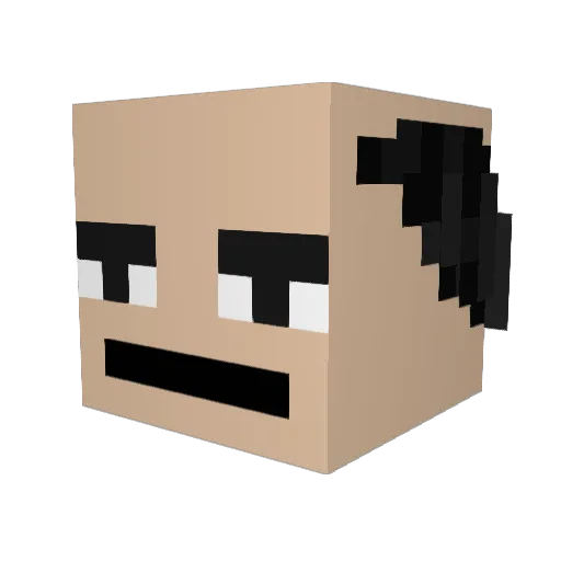 kacetin Minecraft avatar head, 3D render