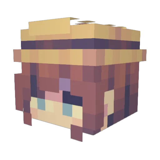 kaceyexans Minecraft avatar head, 3D render