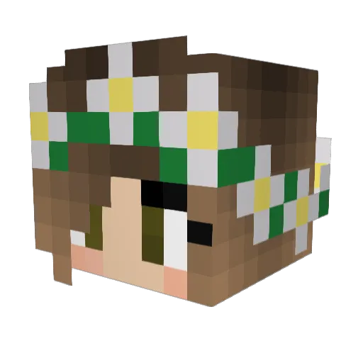 kaceysays Minecraft avatar head, 3D render