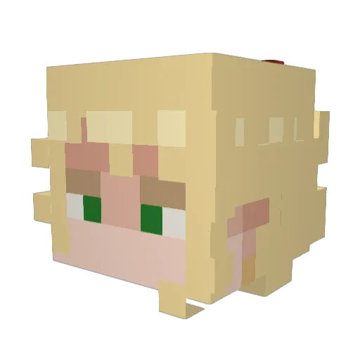 kach0w95 Minecraft avatar head, 3D render
