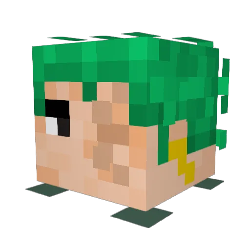 kach1ga Minecraft avatar head, 3D render