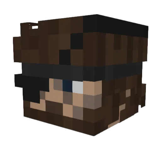 kachoni Minecraft avatar head, 3D render