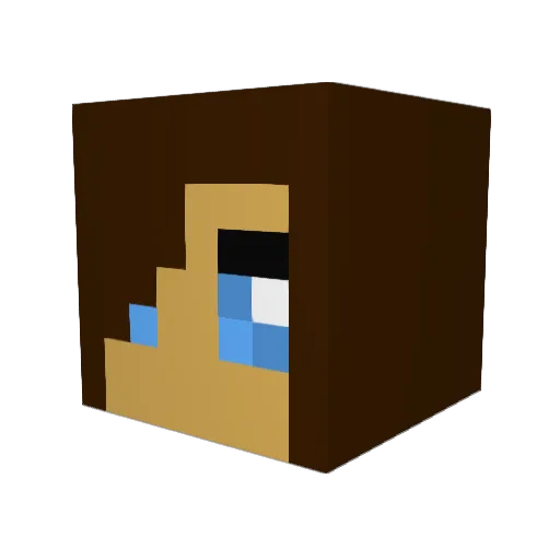 kacilynn Minecraft avatar head, 3D render