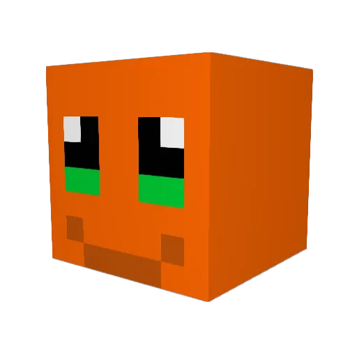 kacime Minecraft avatar head, 3D render