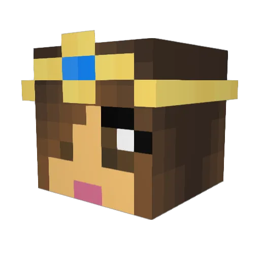 kackratte Minecraft avatar head, 3D render