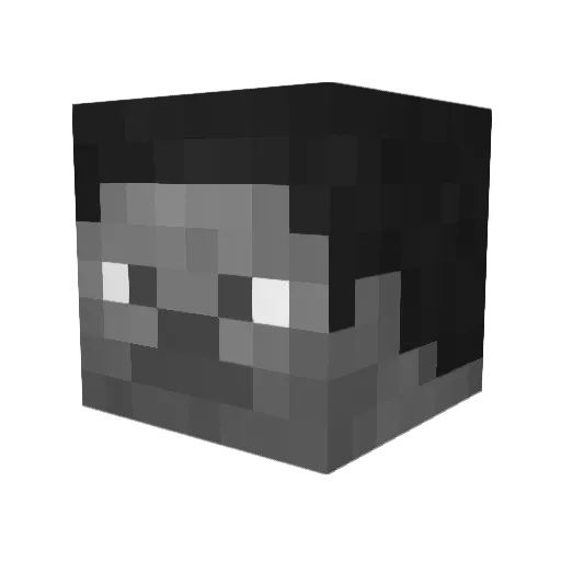 kacperklops Minecraft avatar head, 3D render