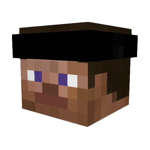kactalllll Minecraft avatar head, 3D render