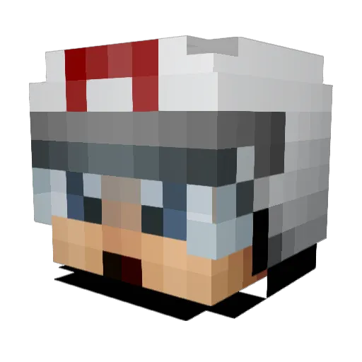 kadcaboose Minecraft avatar head, 3D render