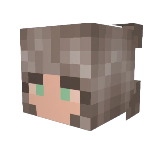 kadenceee Minecraft avatar head, 3D render