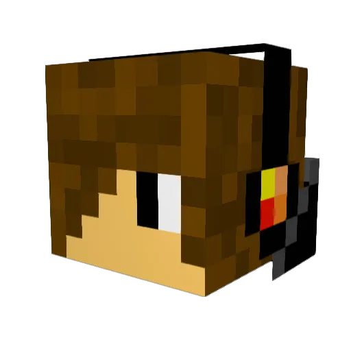 kadf Minecraft avatar head, 3D render