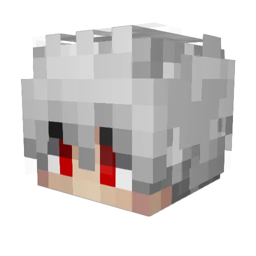 kadinal Minecraft avatar head, 3D render