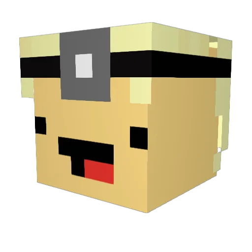 kado189 Minecraft avatar head, 3D render