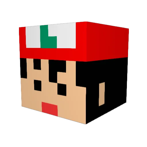 kadomatu Minecraft avatar head, 3D render