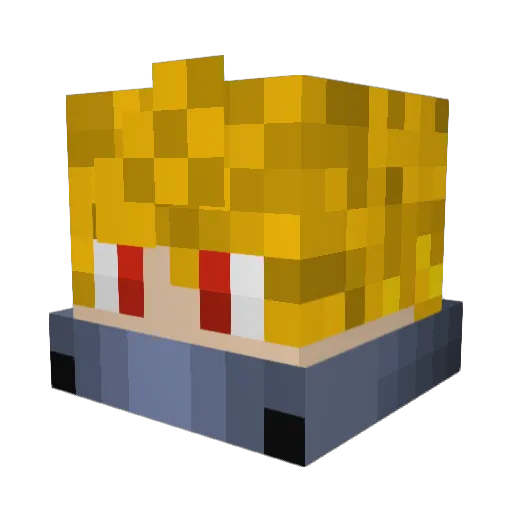 kaduteixeira Minecraft avatar head, 3D render