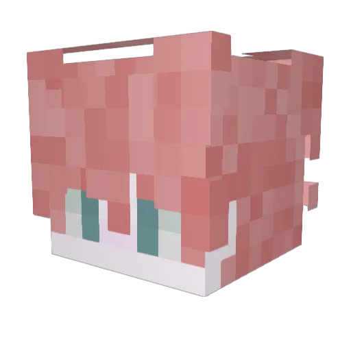 kae_purplefox Minecraft avatar head, 3D render