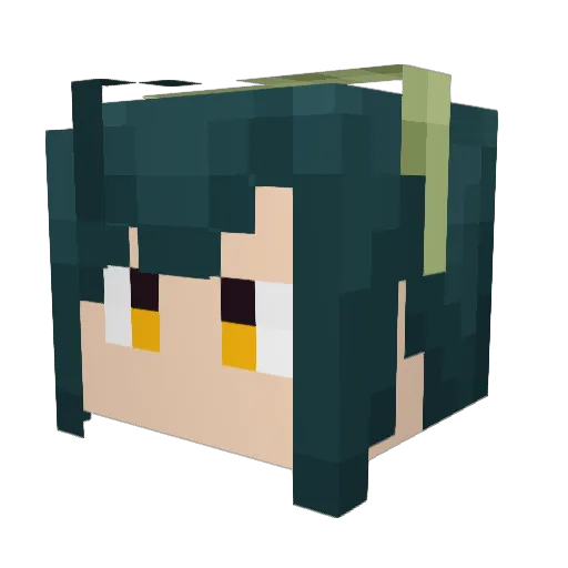 kaede1215 Minecraft avatar head, 3D render