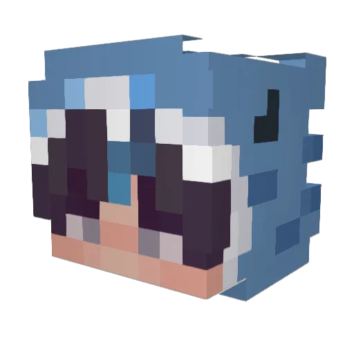 kaede_55 Minecraft avatar head, 3D render