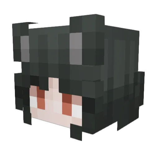 kaede_uwu Minecraft avatar head, 3D render