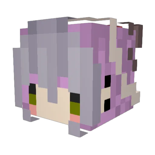 kaede_x0x Minecraft avatar head, 3D render