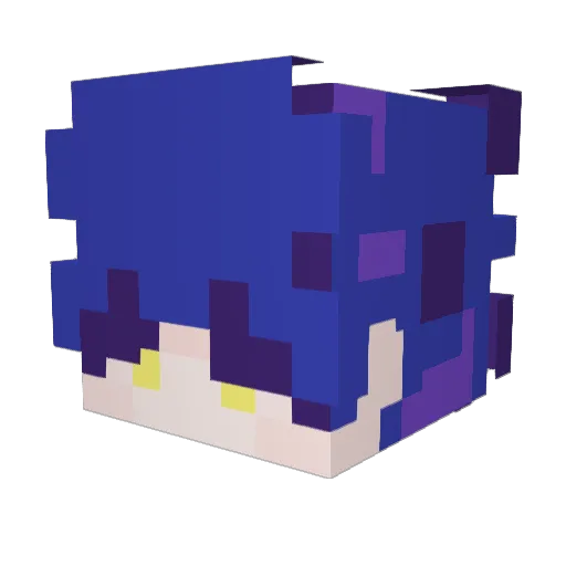 kaededede Minecraft avatar head, 3D render
