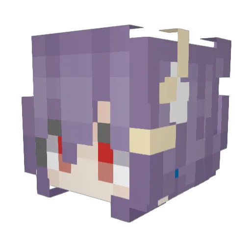 kaedemaple Minecraft avatar head, 3D render
