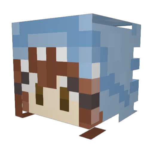 kaekaebear Minecraft avatar head, 3D render