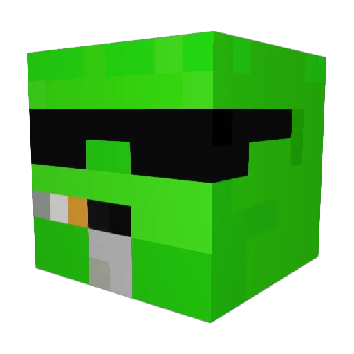 kaelmobius Minecraft avatar head, 3D render