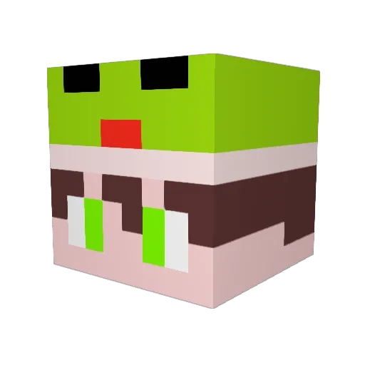 kaelukun Minecraft avatar head, 3D render