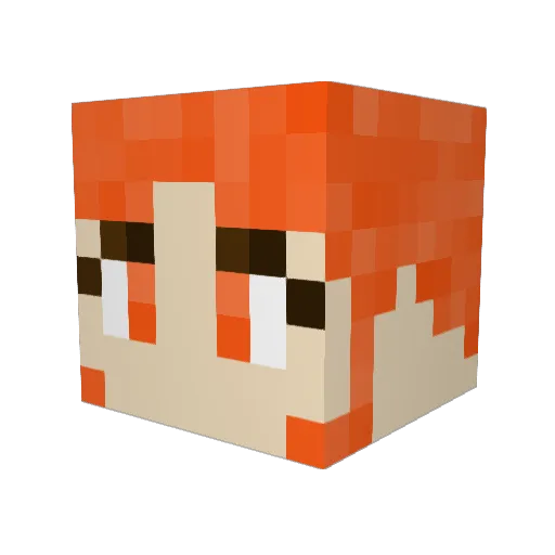 kaemein Minecraft avatar head, 3D render