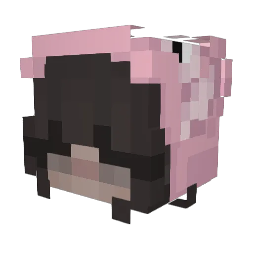 kaeqi Minecraft avatar head, 3D render