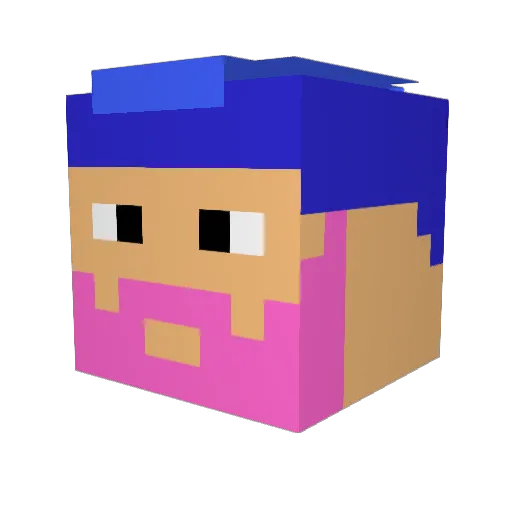kaerri7 Minecraft avatar head, 3D render