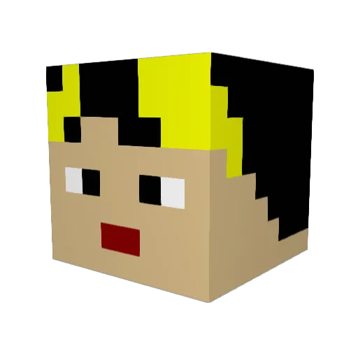 kaeru_20 Minecraft avatar head, 3D render