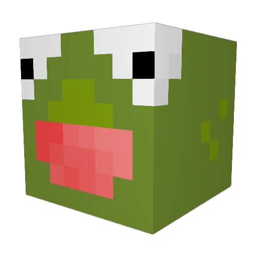 kaerururu Minecraft avatar head, 3D render