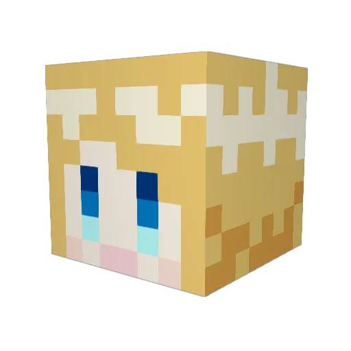 kaerux Minecraft avatar head, 3D render