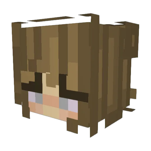 kaetlynanne Minecraft avatar head, 3D render