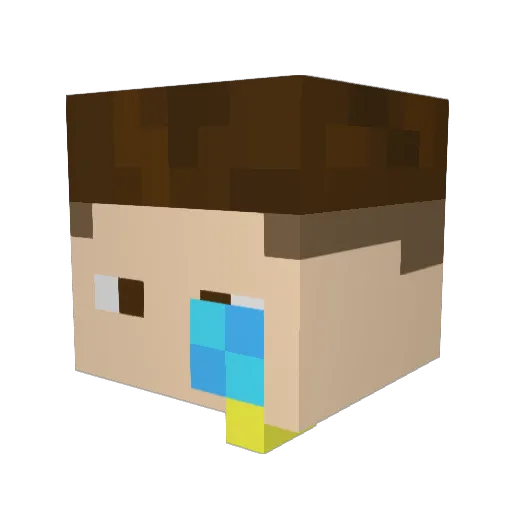 kaewfer Minecraft avatar head, 3D render