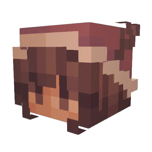kafal Minecraft avatar head, 3D render
